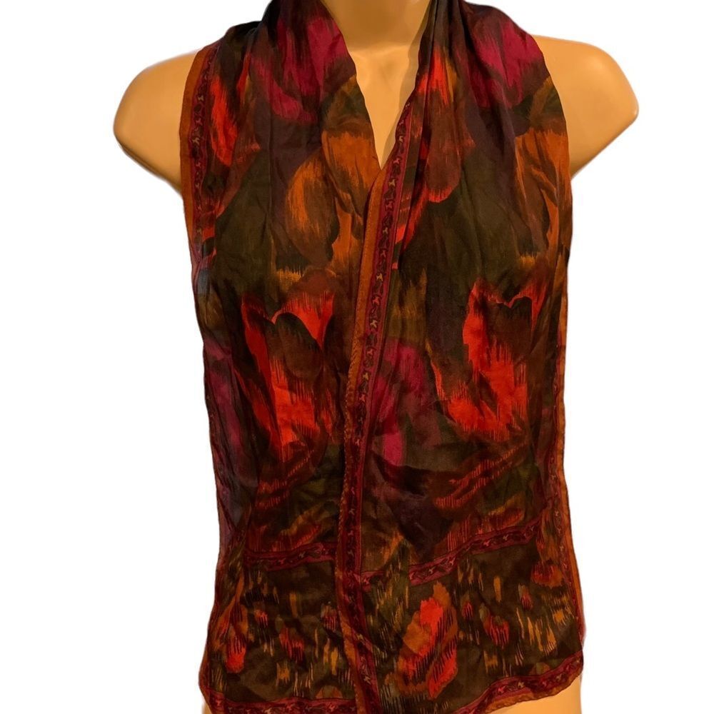Beautiful Floral Silk Scarfβ